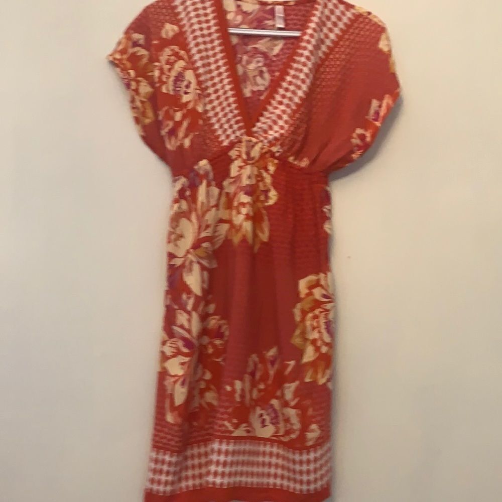 3/$30 Xhilaration orange and pink sun dress/ pool coverup size S